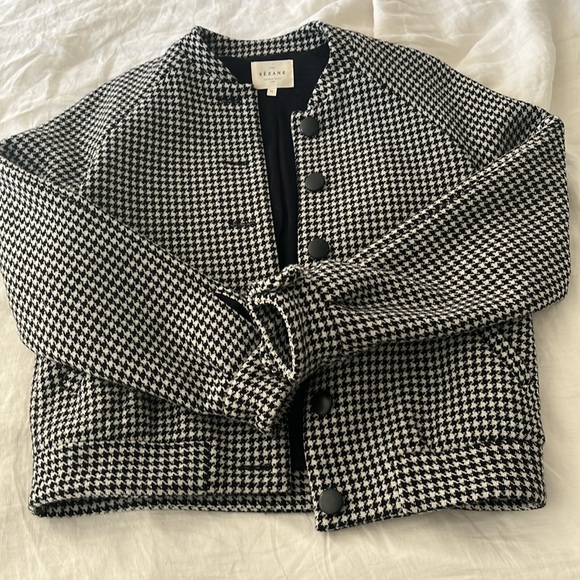 in stock Sezane Jackets amp Coats Sezane Mike Wrap Coat Black